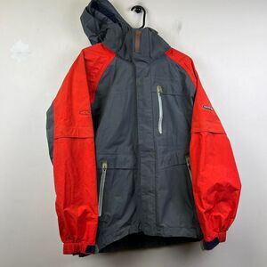 BONFIRE Snowboarding Ski Hooded Orange and grey Ski Jacket Size L